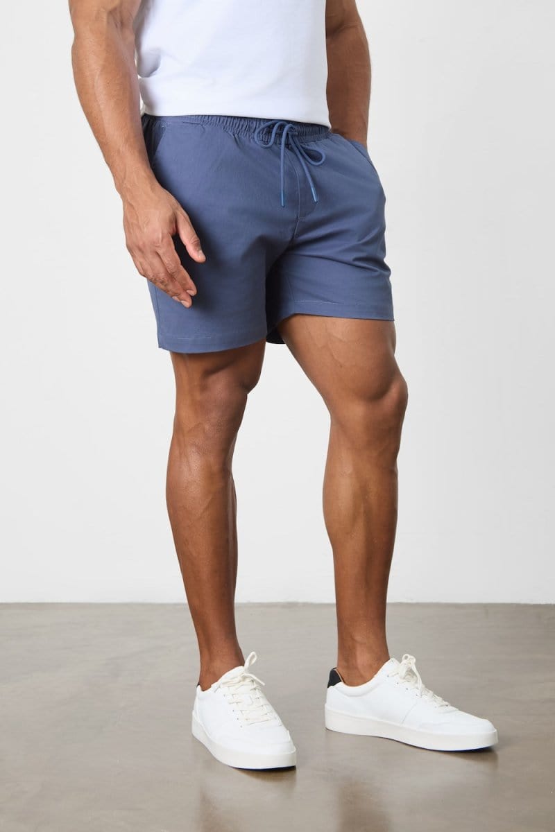Athletic Fit Stretch Drawstring Chino Short 5" in Airforce
