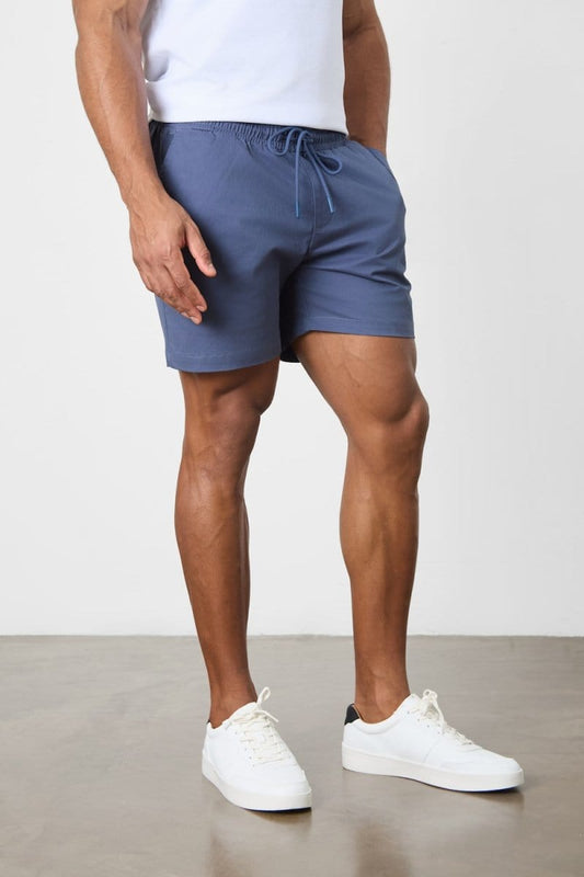Athletic Fit Stretch Drawstring Chino Short 5" in Airforce