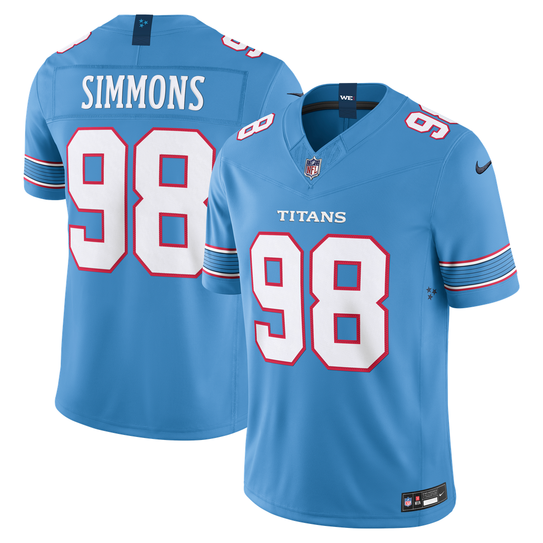Jeffery Simmons Tennessee Titans Vapor F.U.S.E. Sewn Down Limited Jersey - Light Blue