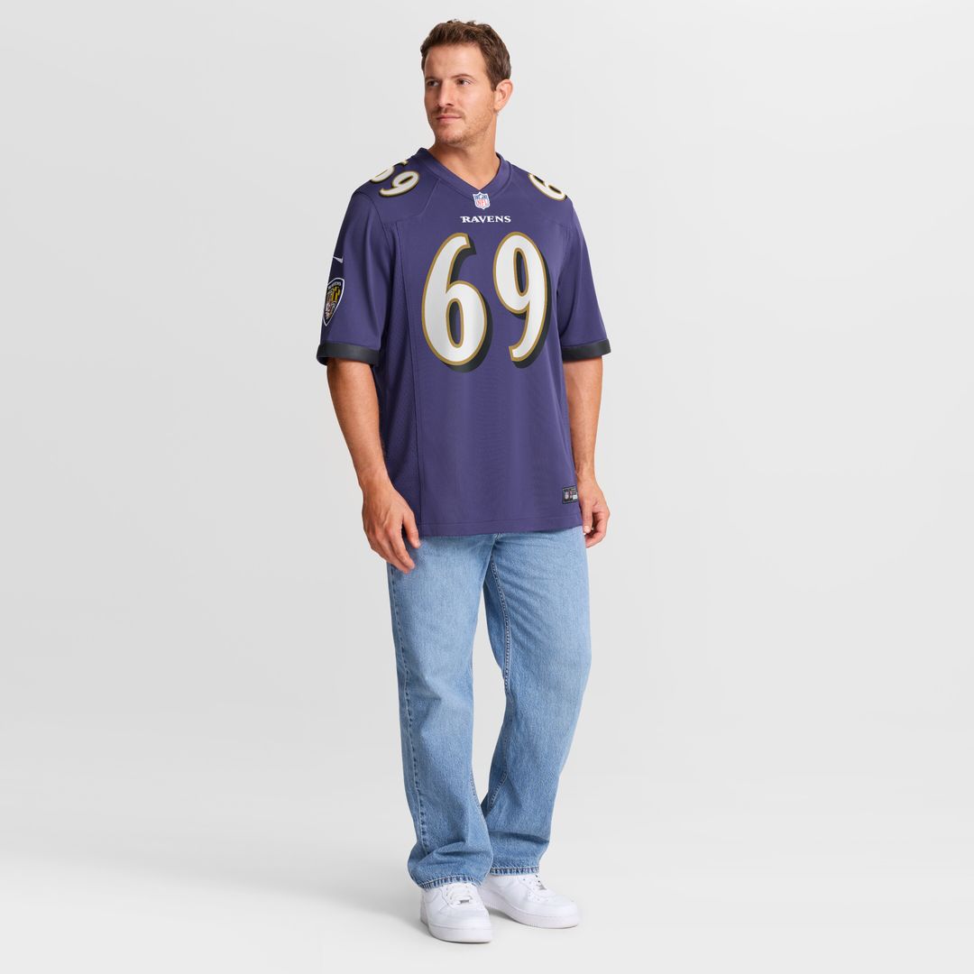 Josh Tupou Baltimore Ravens Team Game Jersey - Purple