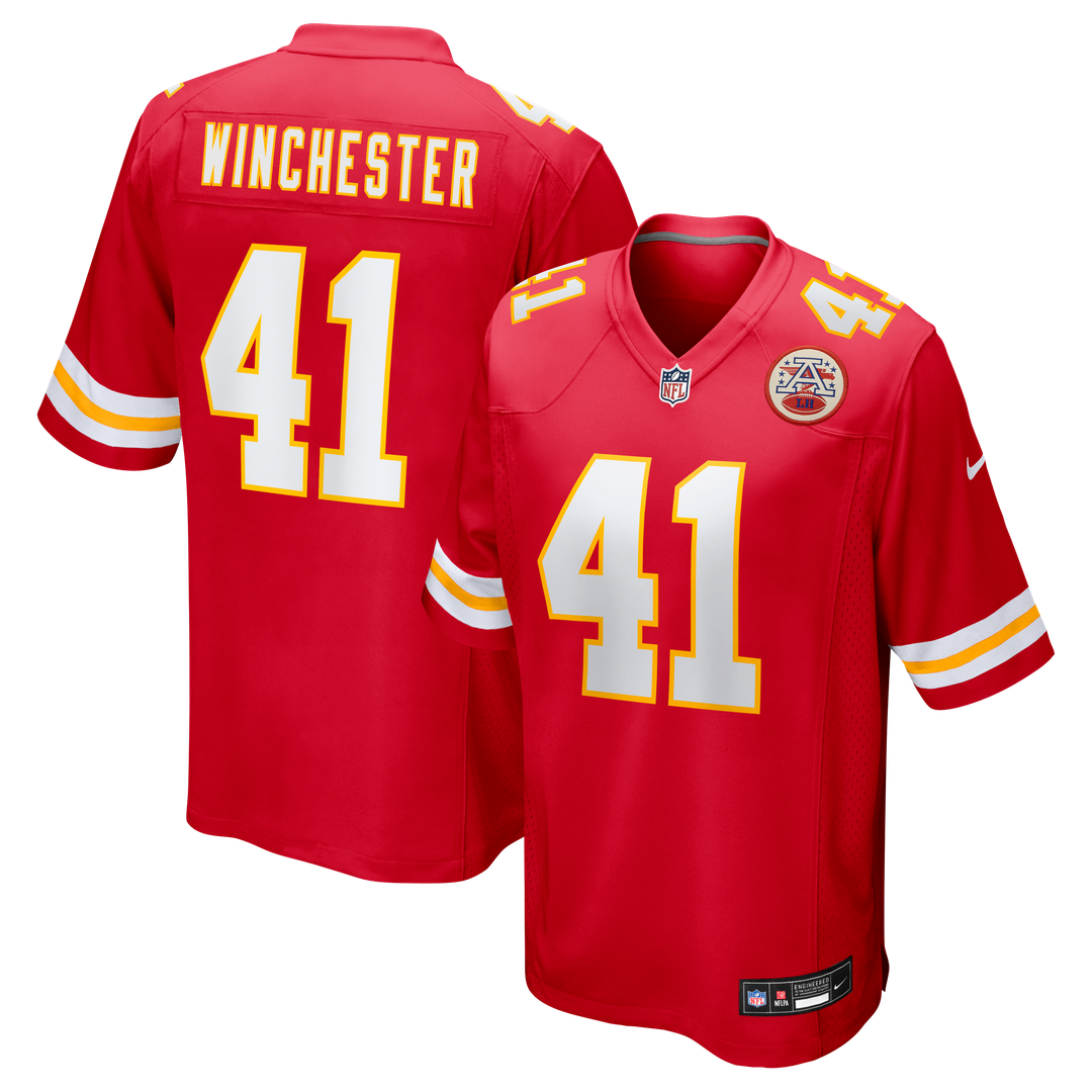 James Winchester Kansas City Chiefs Game Jersey - Red