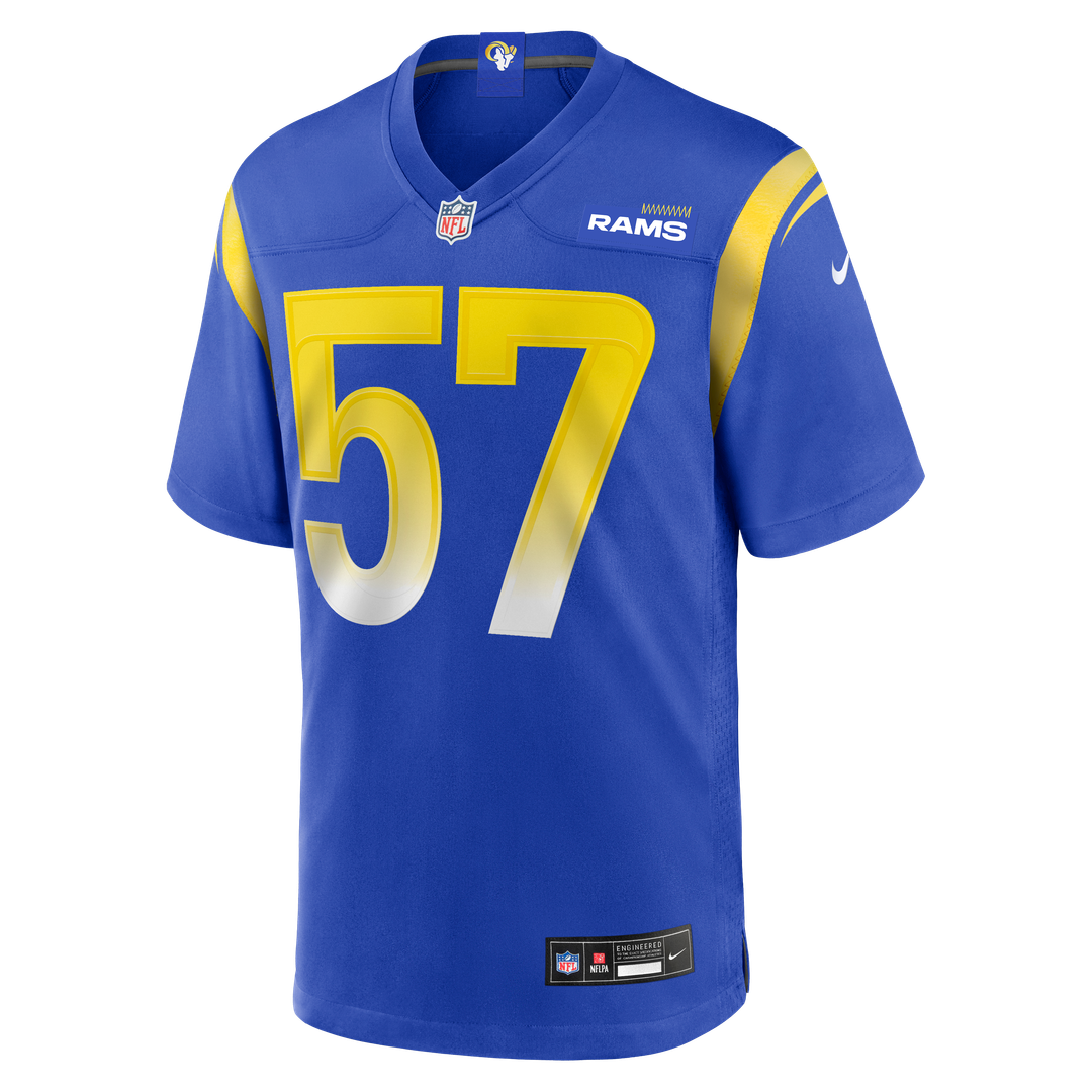 Ty Hamilton Los Angeles Rams Team Game Jersey - Royal