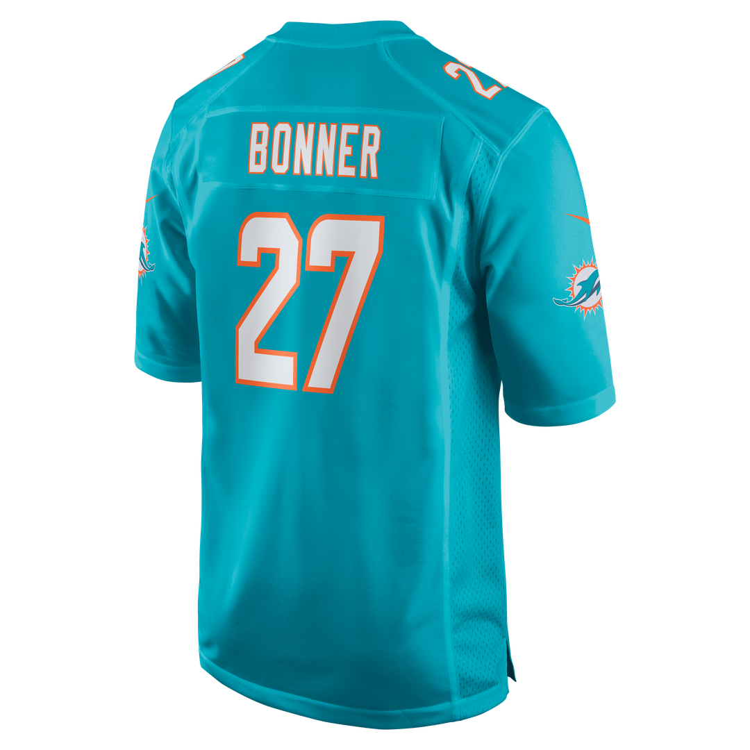Ethan Bonner Miami Dolphins Game Jersey - Aqua