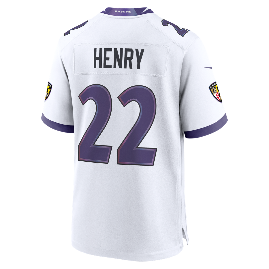 Derrick Henry Baltimore Ravens Game Jersey - White