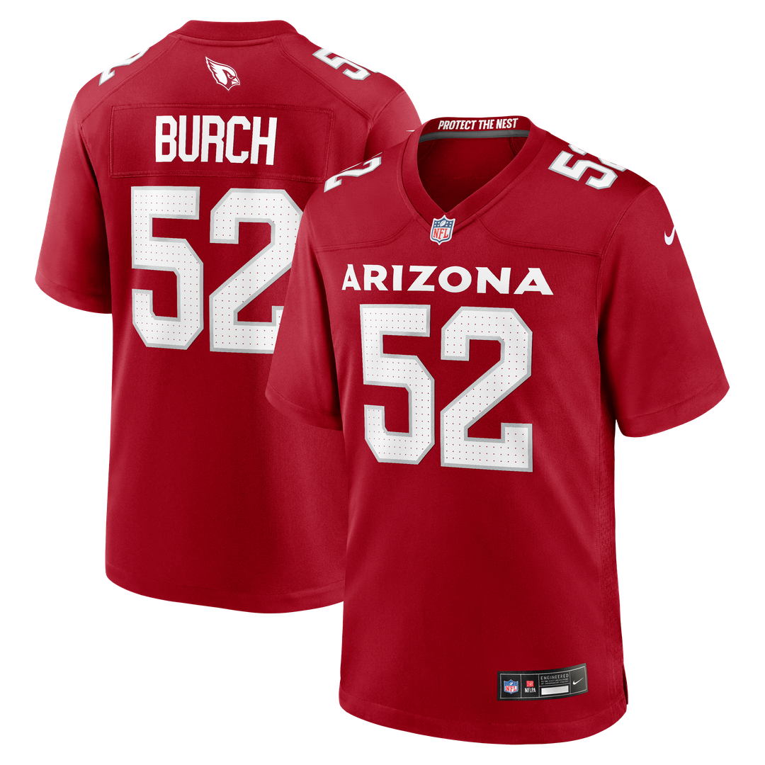 Burch Arizona Cardinals Team Game Jersey - Cardinal