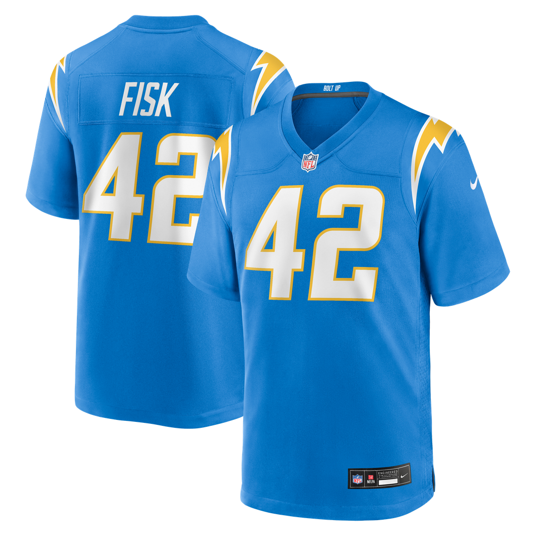 Tucker Fisk Los Angeles Chargers Team Game Jersey - Powder Blue