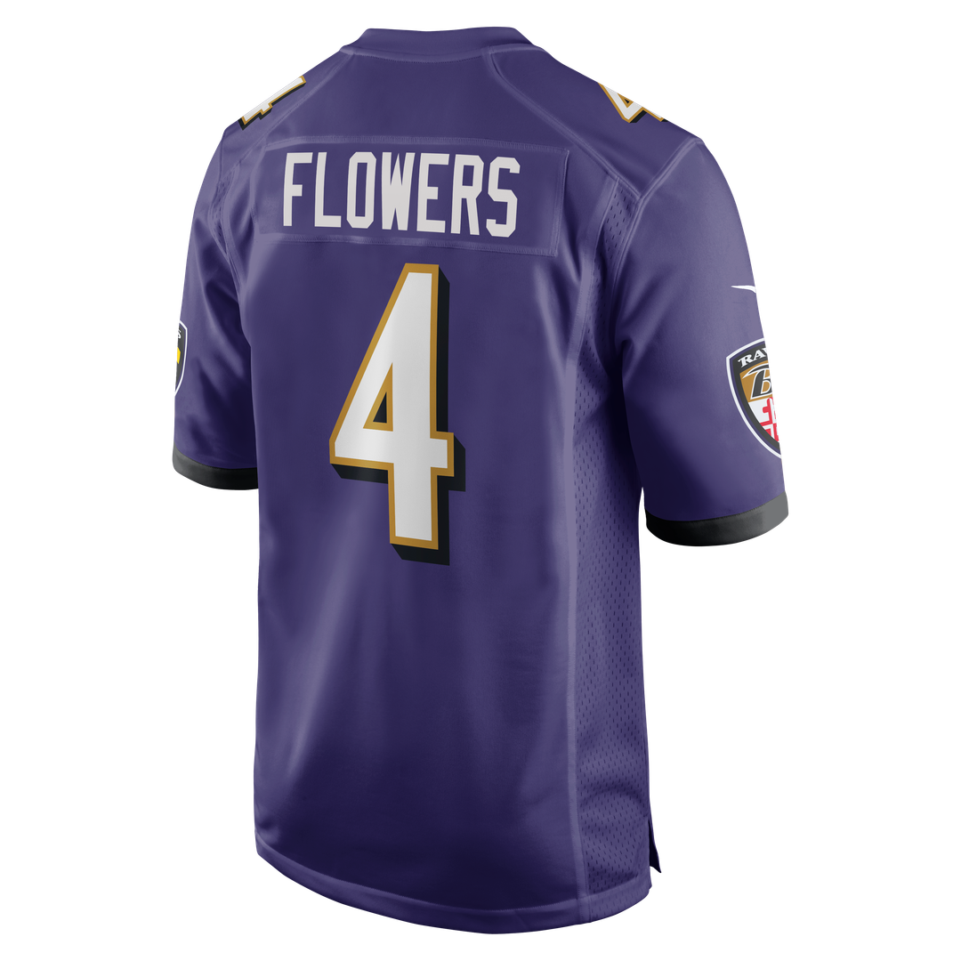 Zay Flowers Baltimore Ravens Game Jersey - Purple