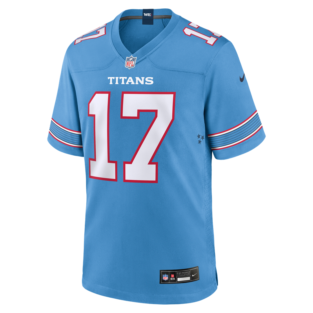 Chimere Dike Tennessee Titans Team Game Jersey - Light Blue