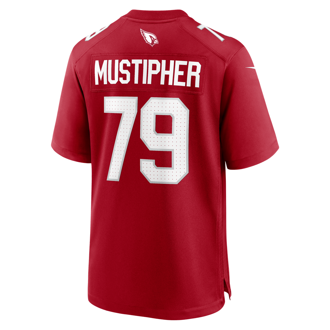 PJ Mustipher Arizona Cardinals Team Game Jersey - Cardinal