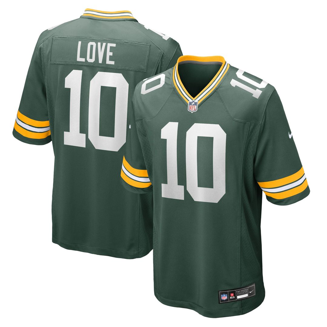 Love Green Bay Packers Player Game Jersey - Green