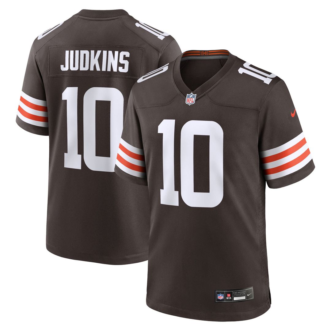 Quinshon Judkins Cleveland Browns 2025 NFL Draft Game Jersey - Brown