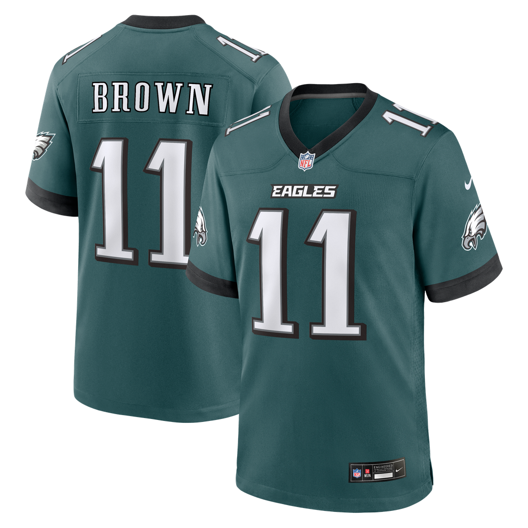 A.J. Brown Philadelphia Eagles Team Game Jersey - Midnight Green