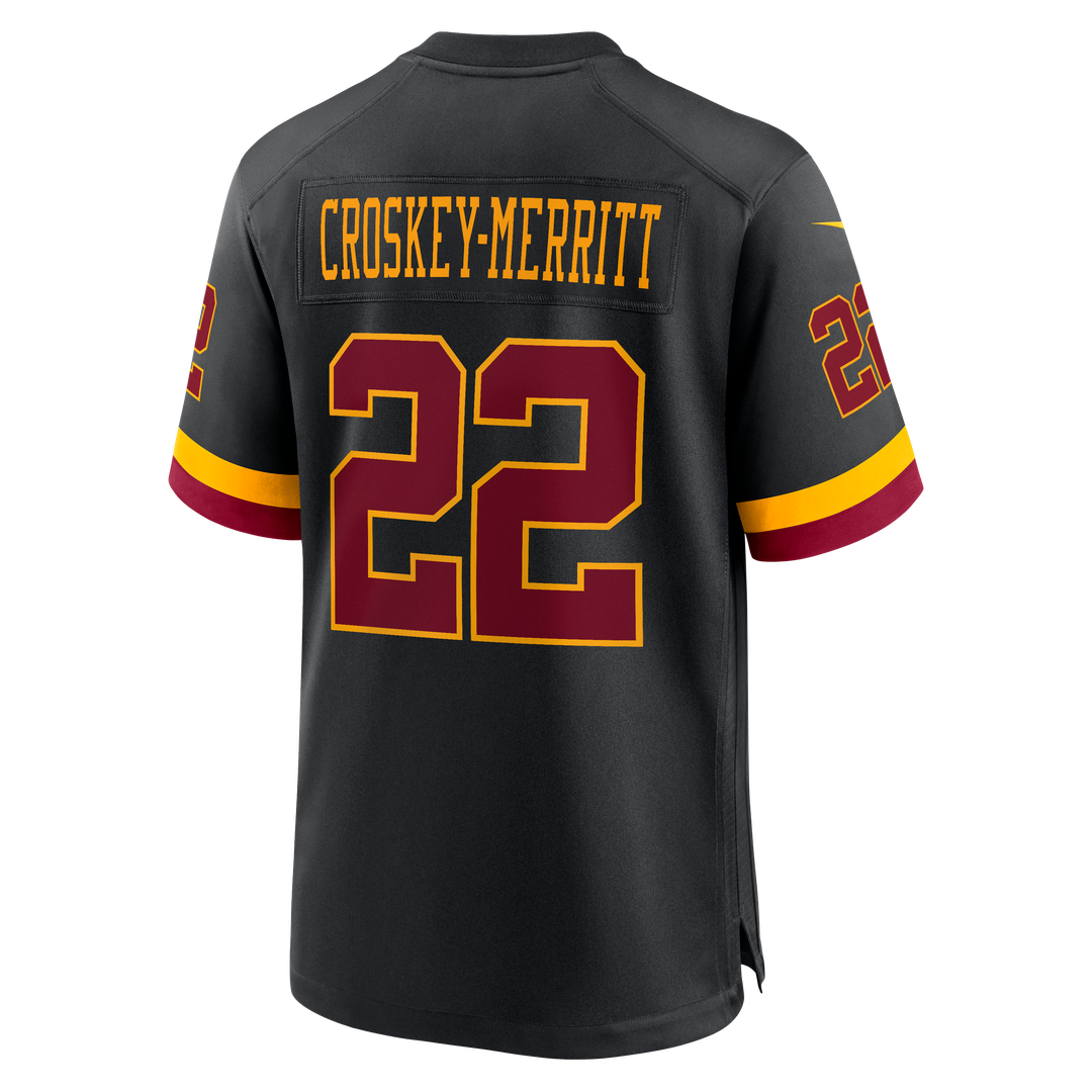 Jacory Croskey-Merritt Washington Commanders Hail Raiser Alternate Game Jersey - Black