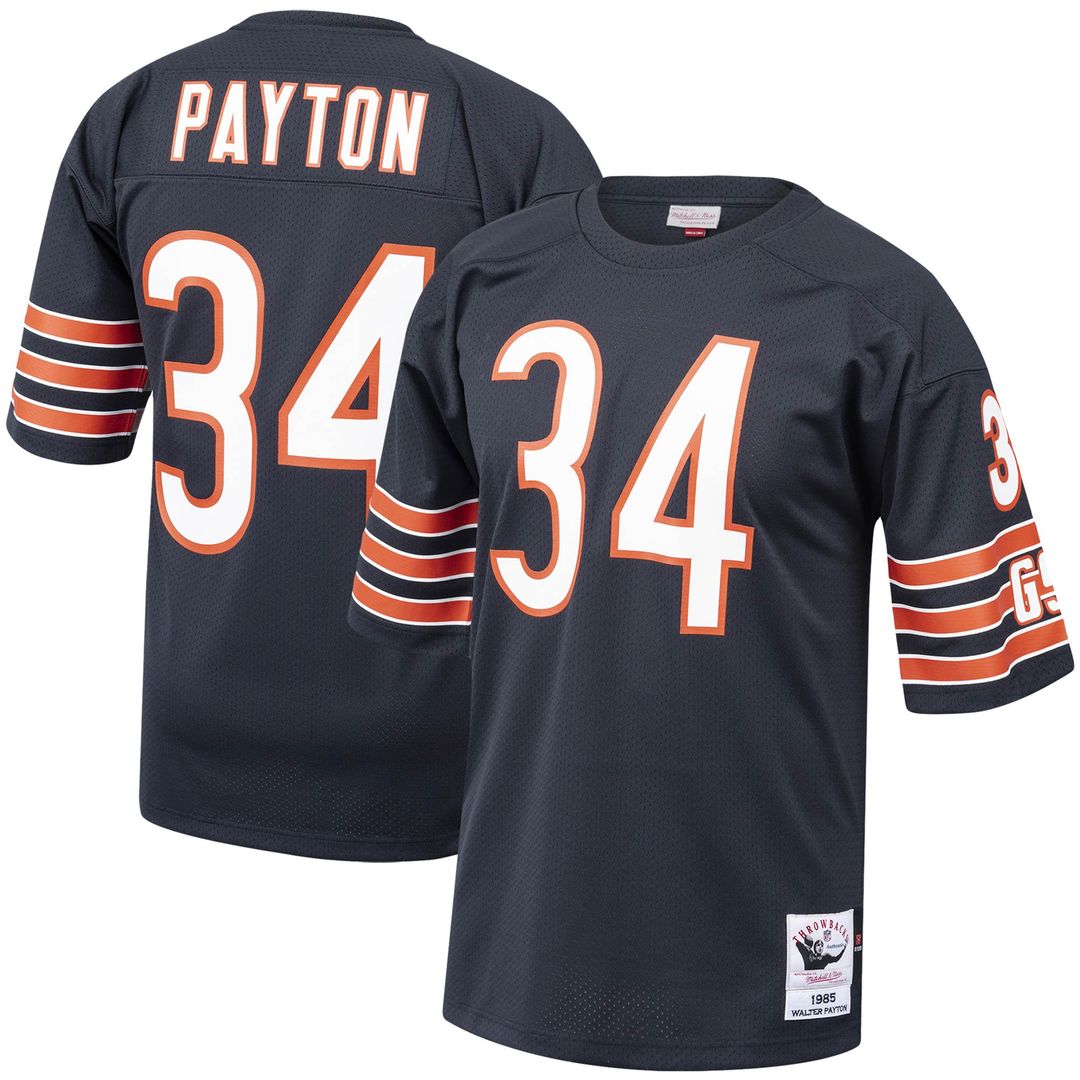 Walter Payton Chicago Bears 1985 Authentic Throwback Retired Player Jersey - Navy