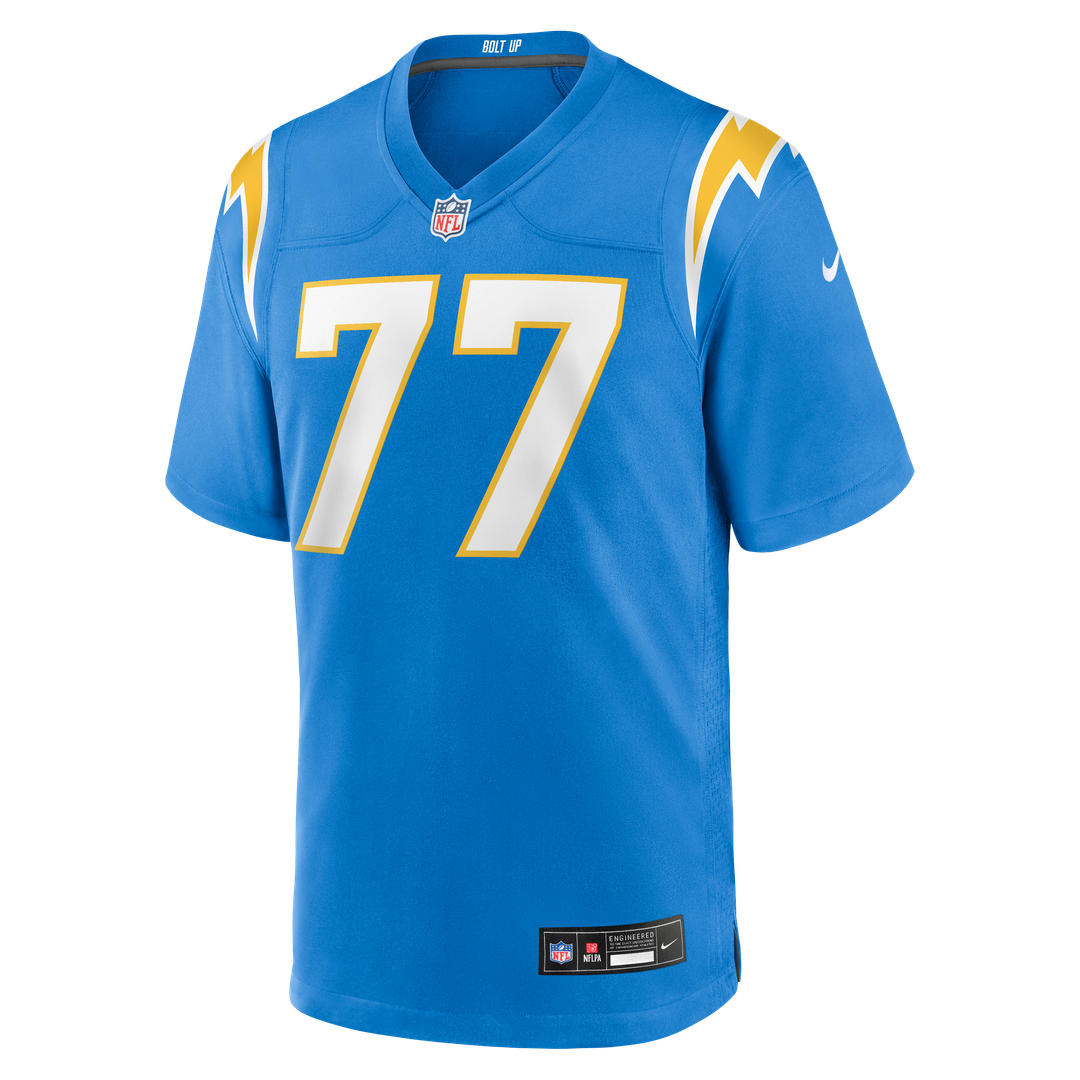 Travis Burke Los Angeles Chargers Team Game Jersey - Powder Blue