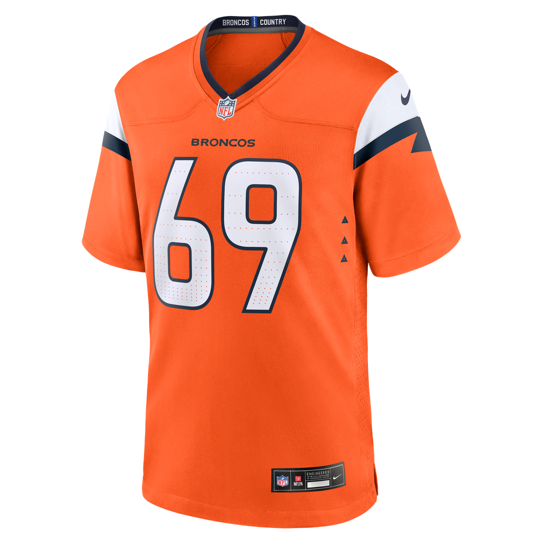 Mike McGlinchey Denver Broncos Team Game Jersey - Orange