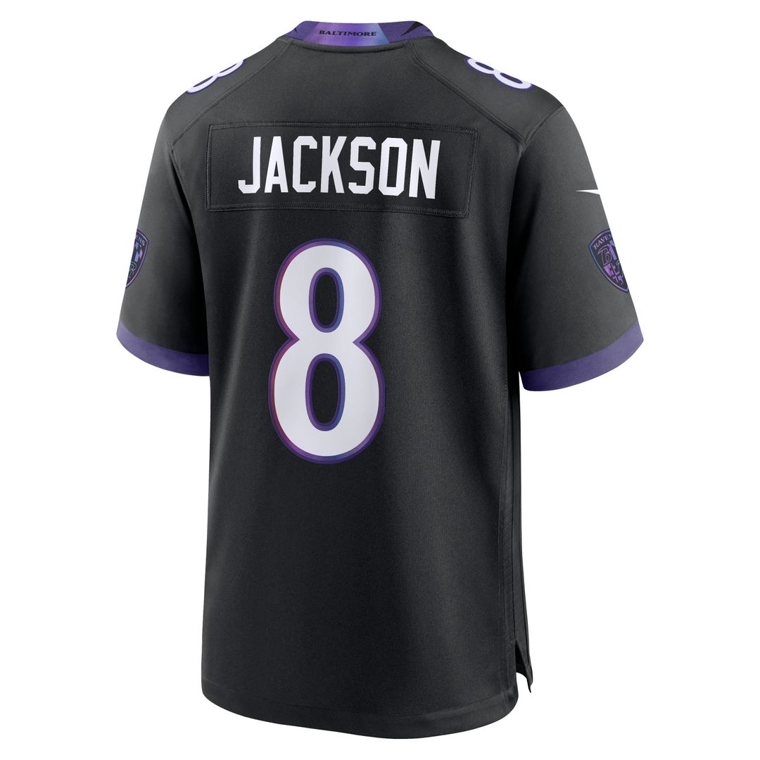 Lamar Jackson Baltimore Ravens Alternate Game Jersey - Black