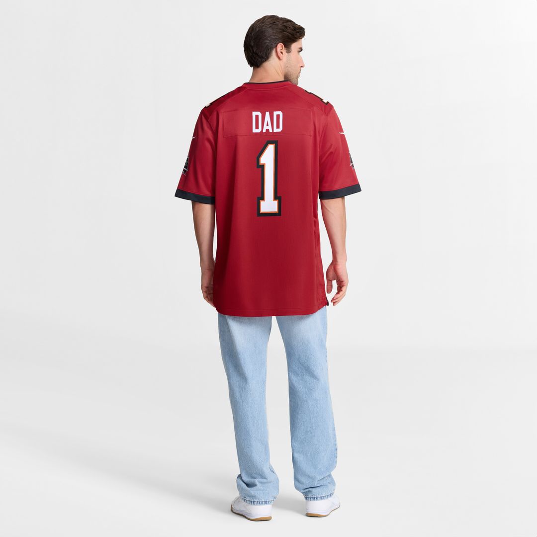 Number 1 Dad Tampa Bay Buccaneers Game Jersey - Red