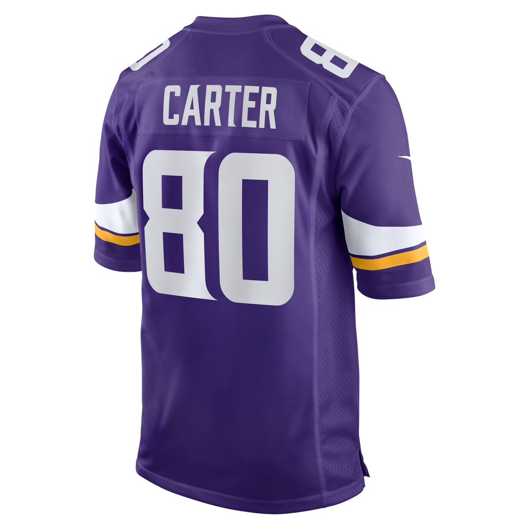 Cris Carter Minnesota Vikings Game Retired Player Jersey - Purple