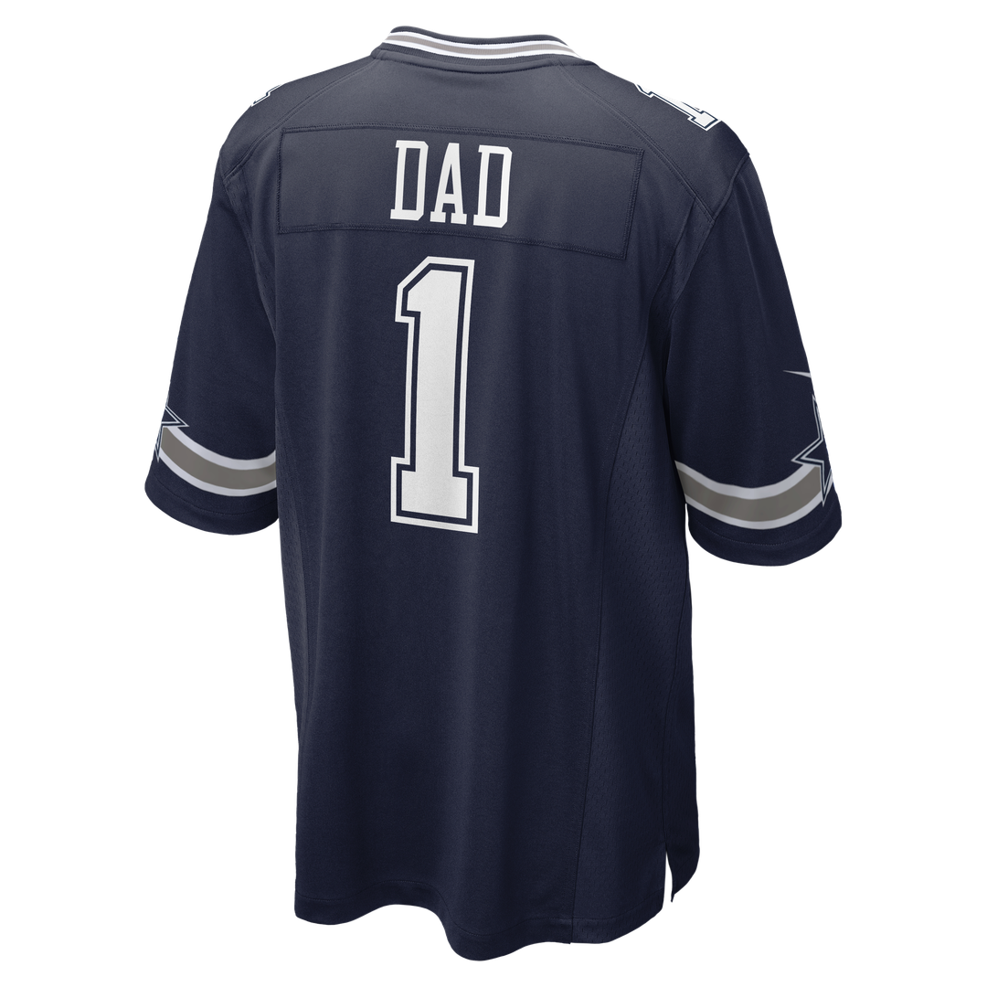 Number 1 Dad Dallas Cowboys Game Jersey - Navy