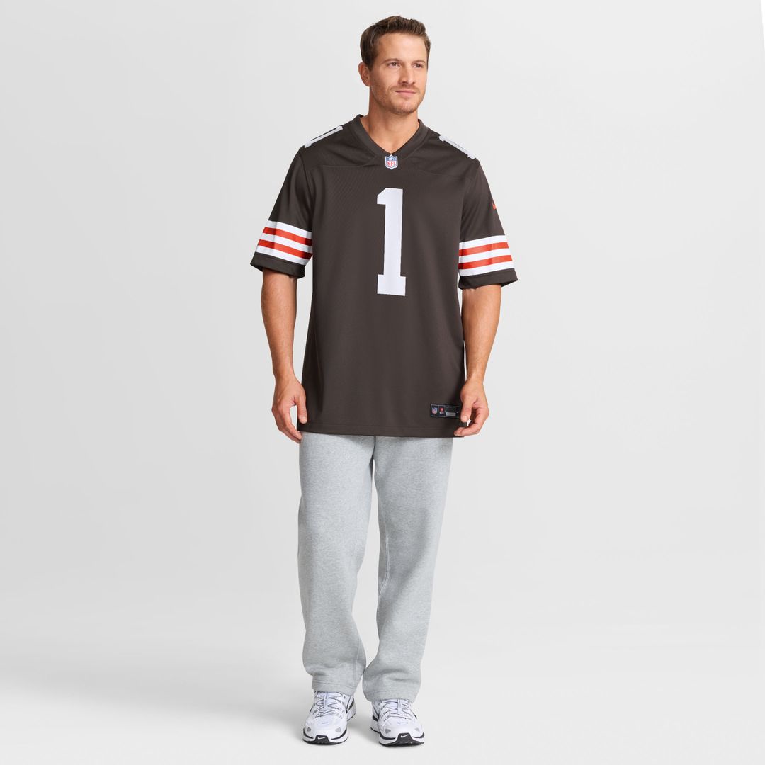 KC Concepcion Cleveland Browns 2026 NFL Draft First Round Pick No. 24 Team Game Jersey - Brown