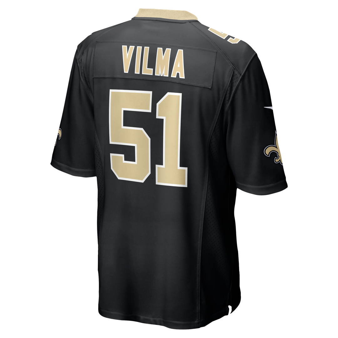 Jonathan Vilma New Orleans Saints Game Retired Player Jersey - Black
