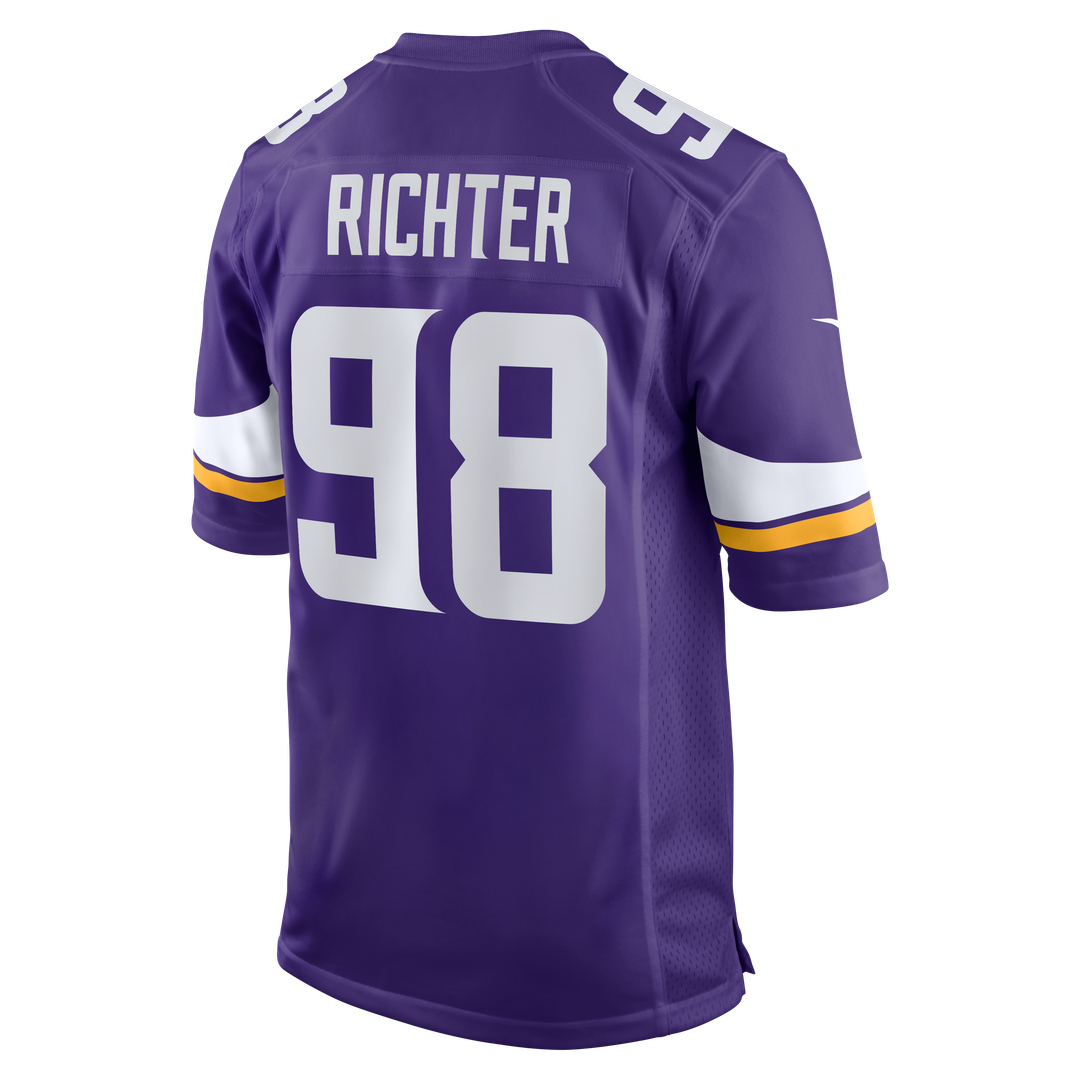 Bo Richter Minnesota Vikings Team Game Jersey - Purple