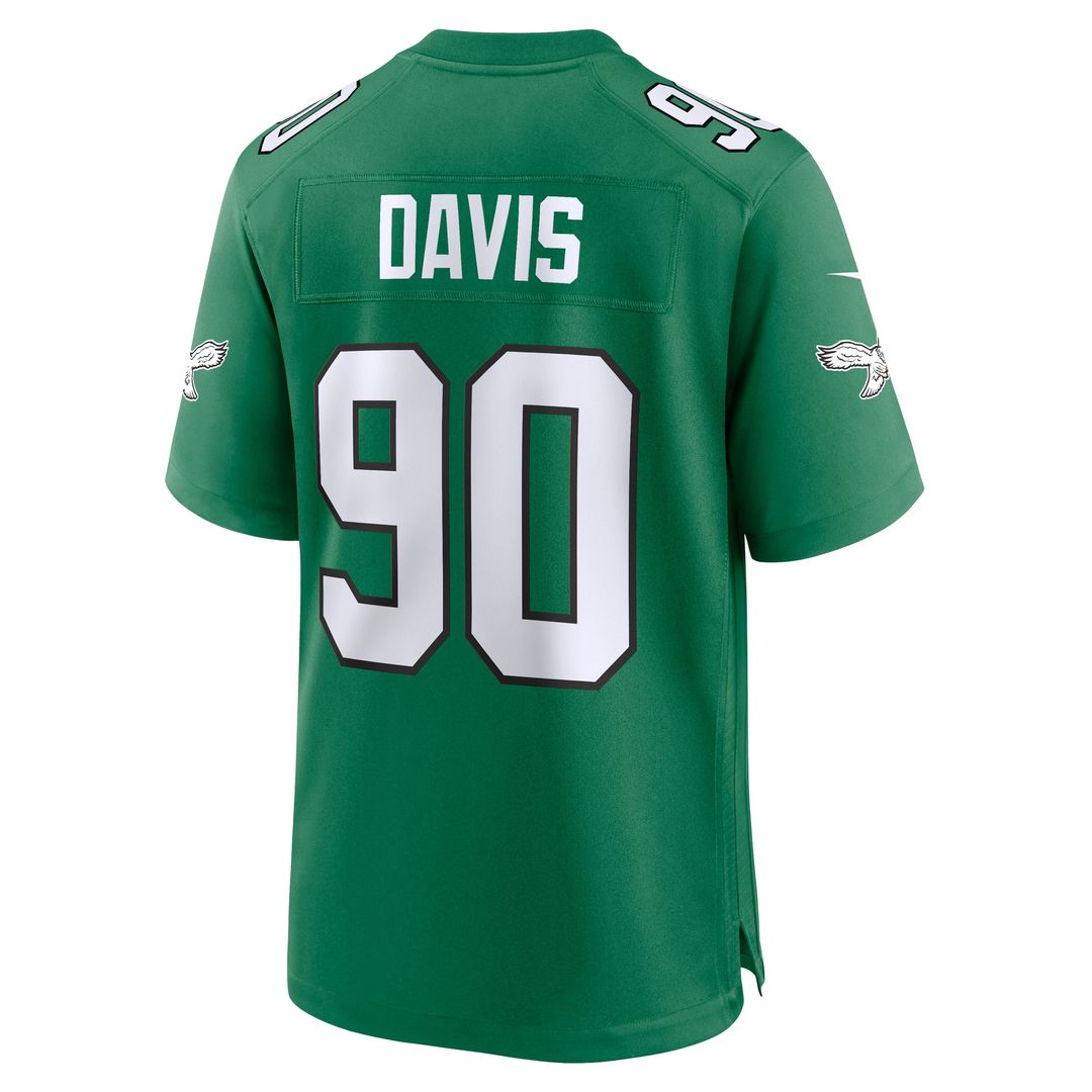 Davis Philadelphia Eagles Alternate Game Jersey - Kelly Green