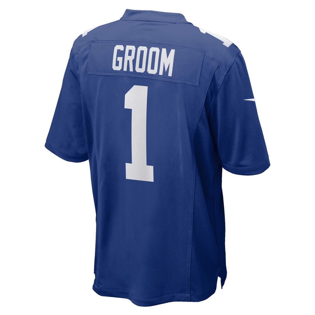 Number 1 Groom New York Giants Game Jersey - Royal