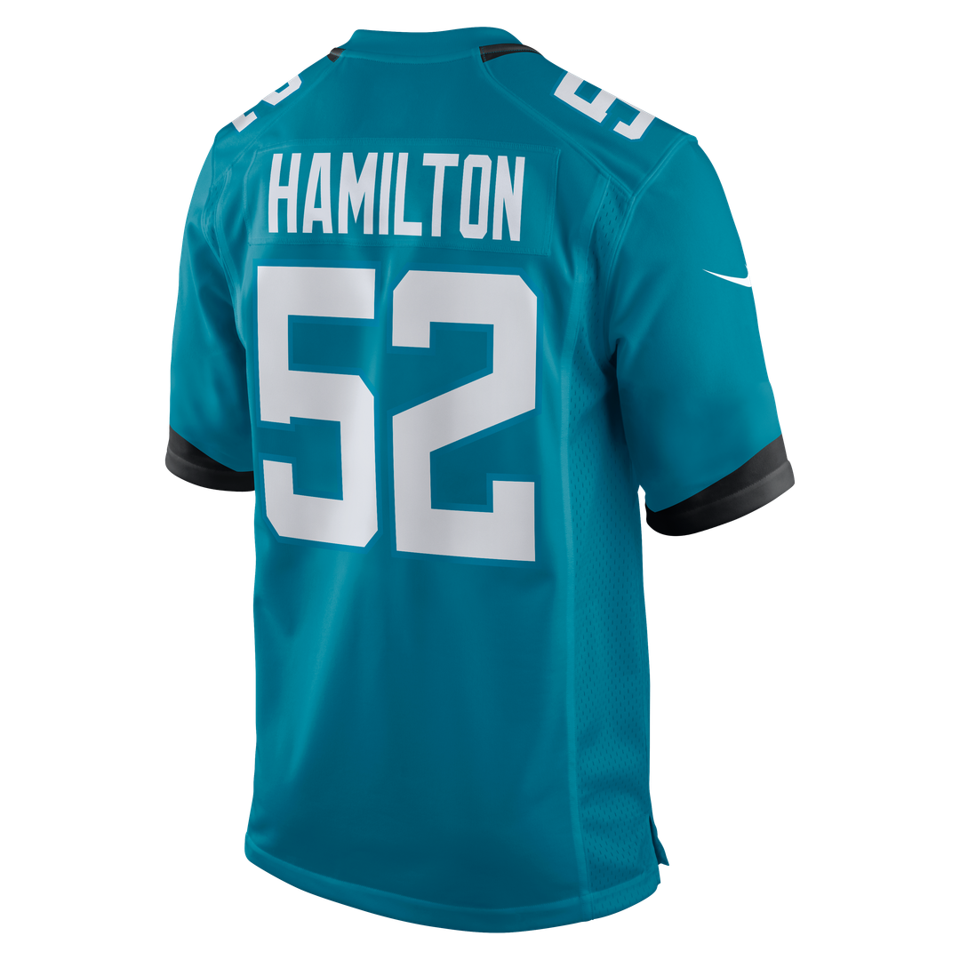 DaVon Hamilton Jacksonville Jaguars Game Jersey - Teal