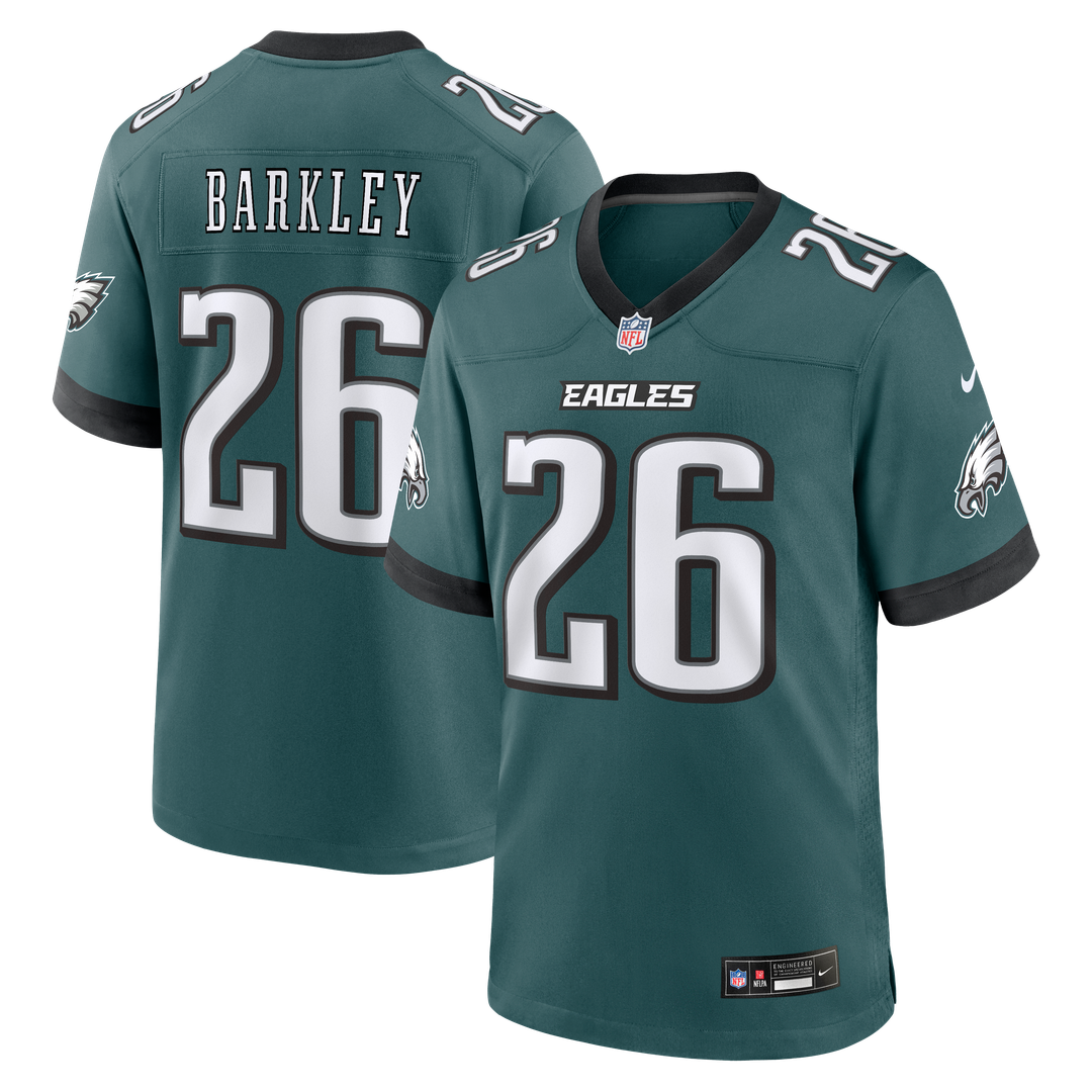 Saquon Barkley Philadelphia Eagles Team Game Jersey - Midnight Green
