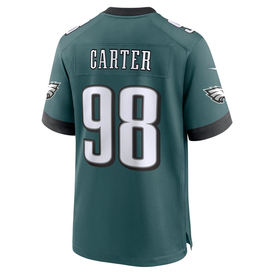 Jalen Carter Philadelphia Eagles Team Game Jersey - Midnight Green