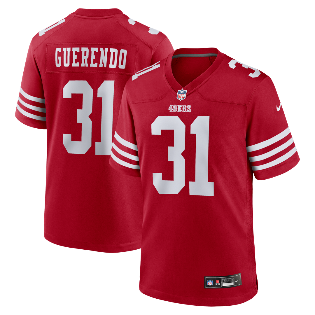 Isaac Guerendo San Francisco 49ers Game Jersey - Scarlet