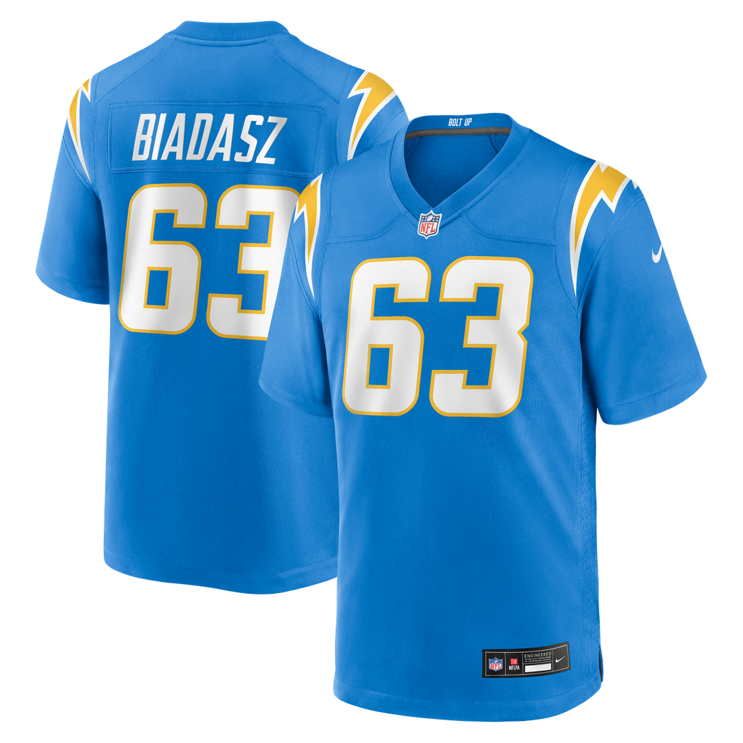 Tyler Biadasz Los Angeles Chargers Team Game Jersey - Powder Blue