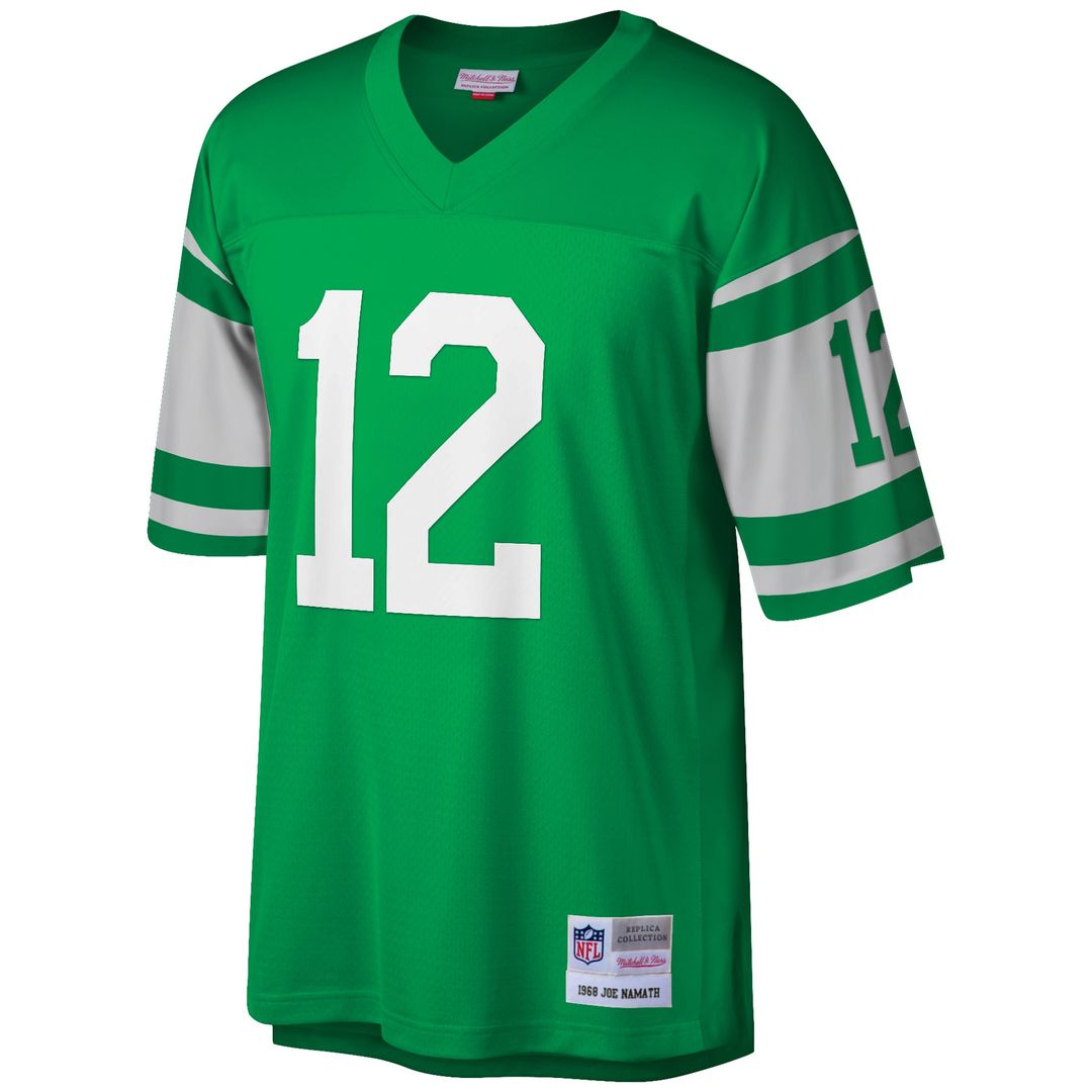 Joe Namath New York Jets Big & Tall 1968 Retired Player Replica Jersey - Green