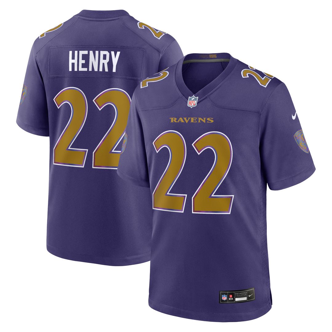Derrick Henry Baltimore Ravens Game Jersey - White