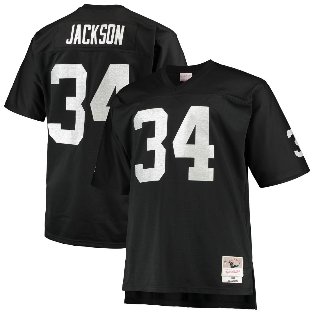 Bo Jackson Las Vegas Raiders Big & Tall 1988 Retired Player Replica Jersey - White