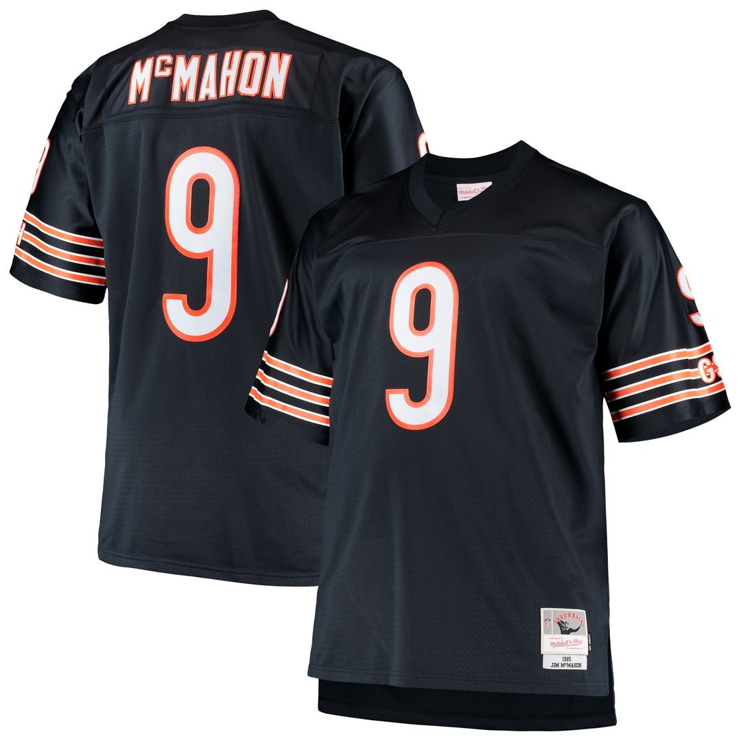 Jim McMahon Chicago Bears Big & Tall 1985 Retired Player Replica Jersey - Navy