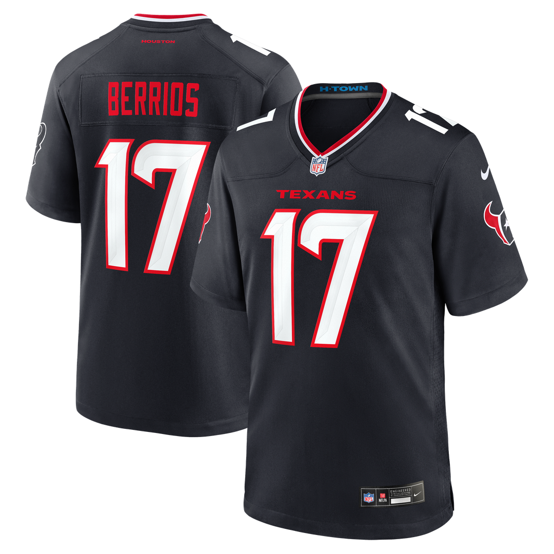 Braxton Berrios Houston Texans Team Game Jersey - Navy