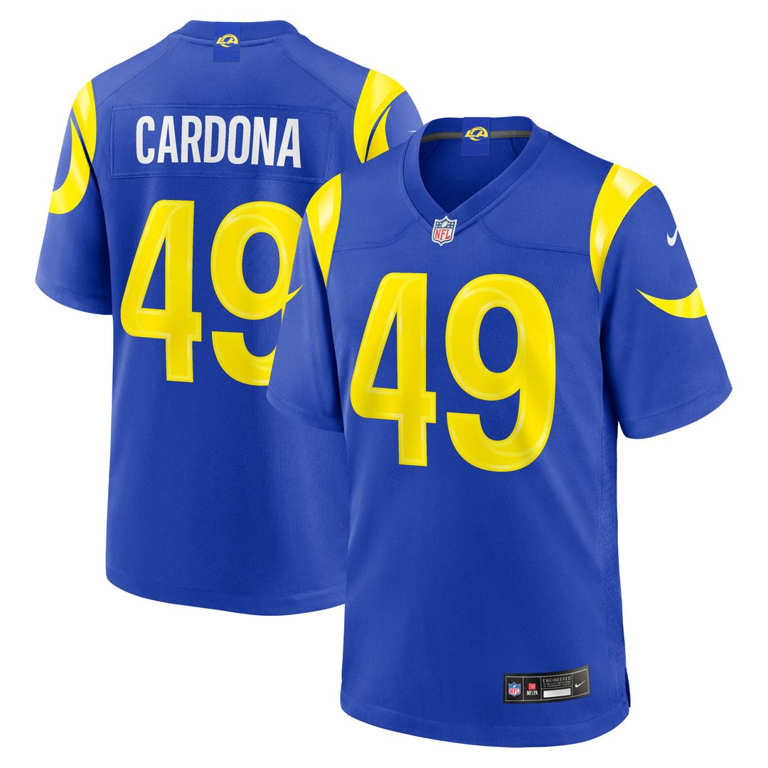 Joe Cardona Los Angeles Rams Team Game Jersey - Royal