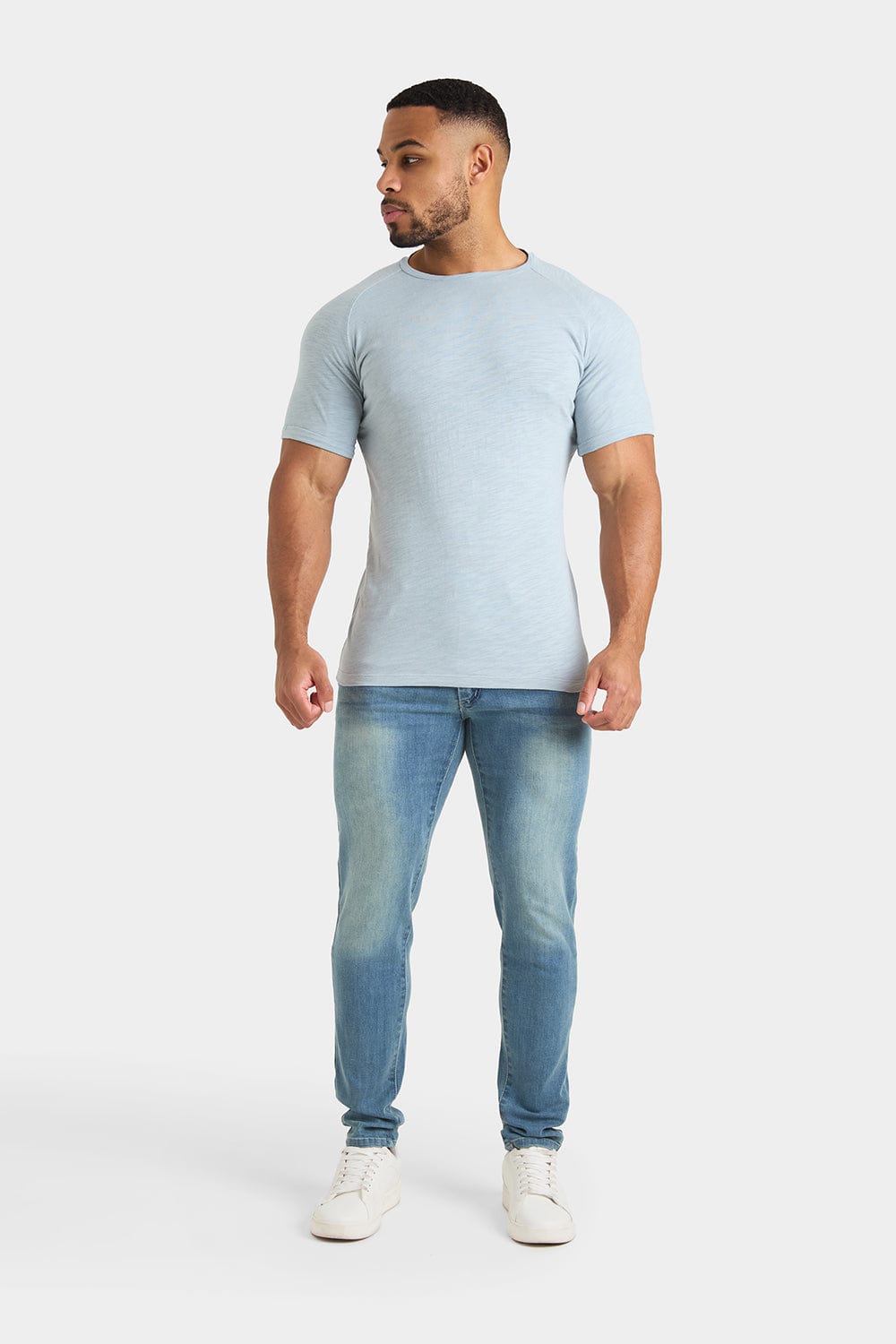 Slub T-Shirt in Fog